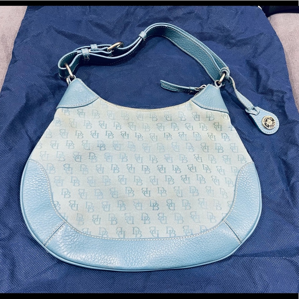 Dooney&Bourke Monogram Canvas&Leather Hobo Vintage